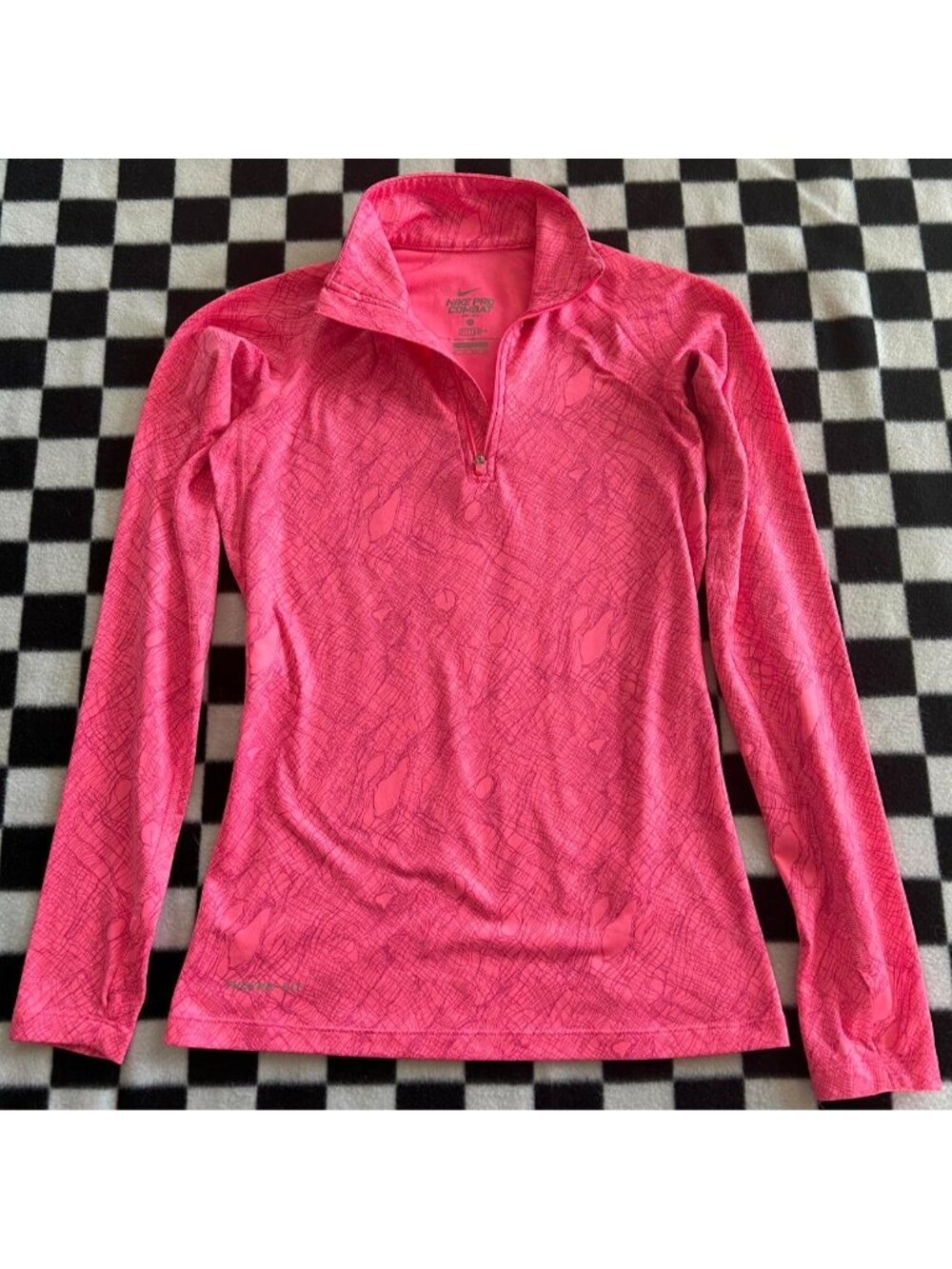 Nike Hot Pink Fleece Lined Long Sleeve Top